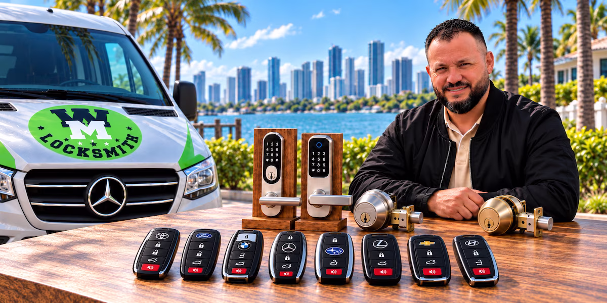 WM Locksmith automotive, residential and commercial locksmith services in Miami-Dade County
